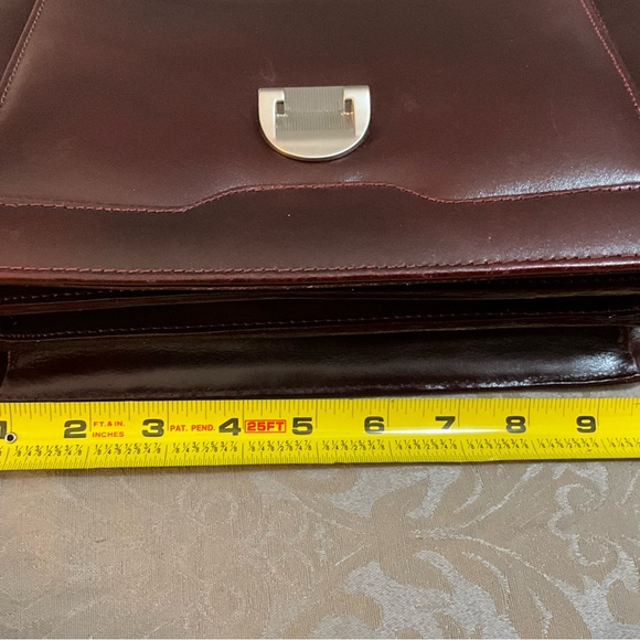 Elegant Brown Leather Men/Women Bag/ Briefcase for small tablet - Picture 7 of 8